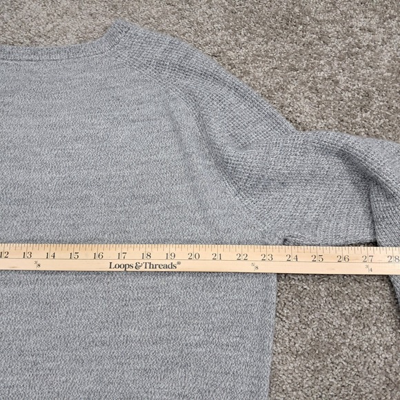 Weatherproof Vintage Mens Gray Waffle Knit Crewneck Sweater XL Acrylic - Picture 5 of 7